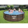 Каркасный бассейн BESTWAY STEEL PRO MAX Ротанг 366х100см, 9150л + фильтр-насос 2006 л/ч, лестница 56709 BW
